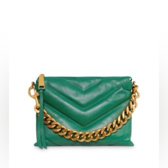 Rebecca Minkoff Handbags - Rebecca Minkoff Green Crossbody Bag with Gold Chain